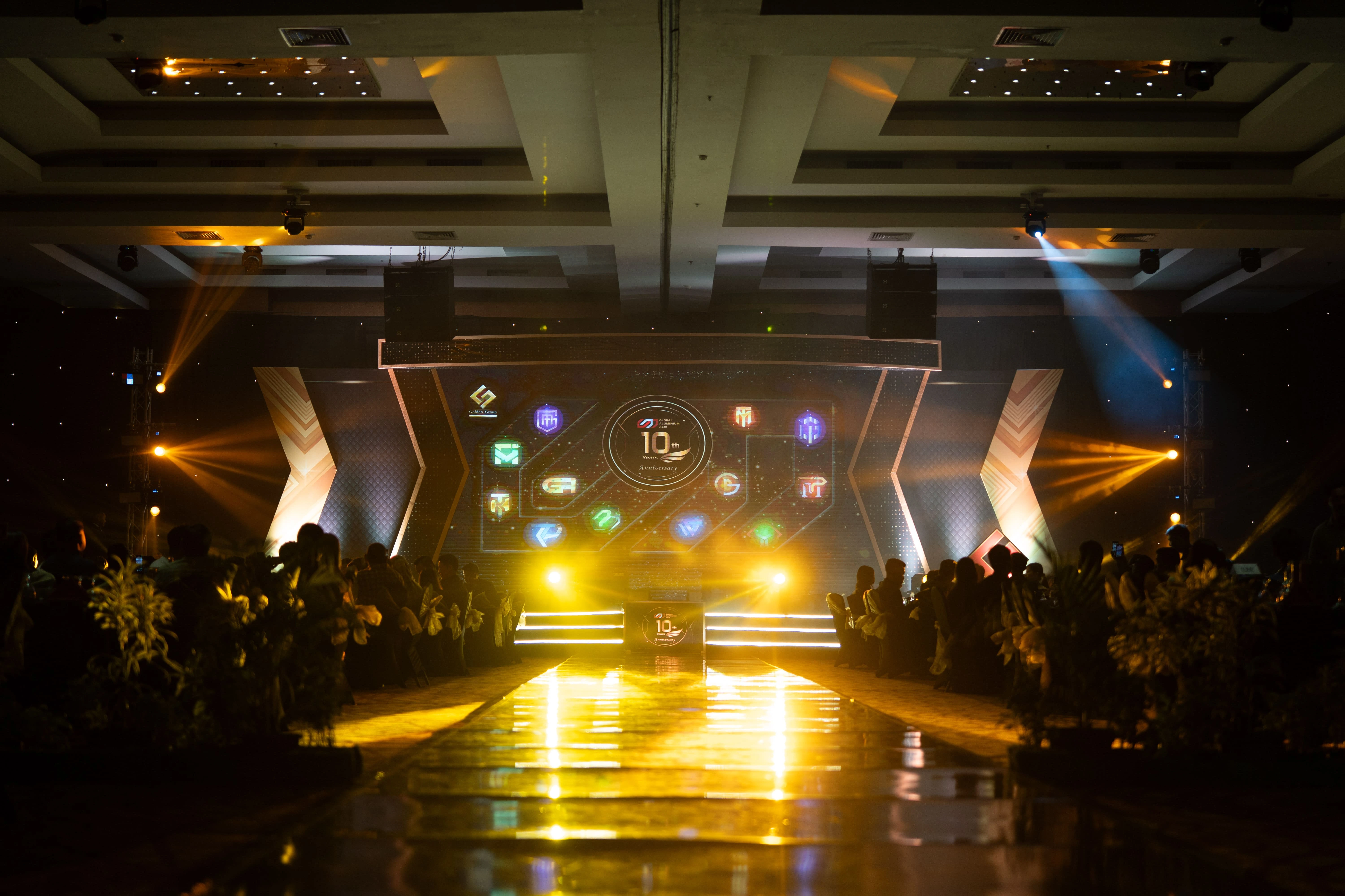 Ballroom stage setup