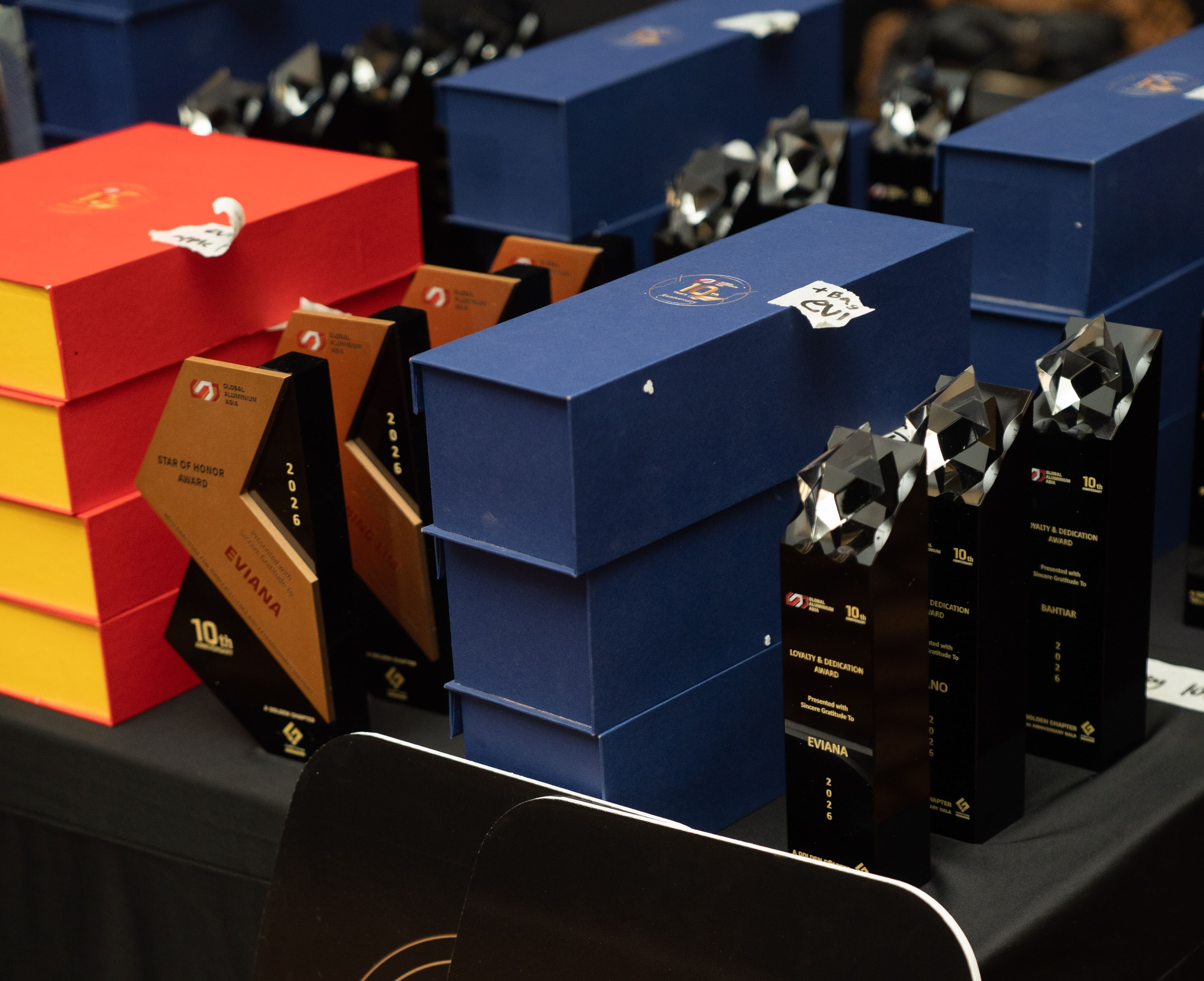 Trophy and gift set